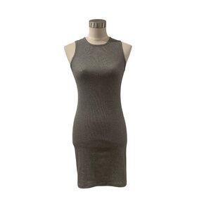 Gray Bodycon ribbed tank dress European L runs more like a S